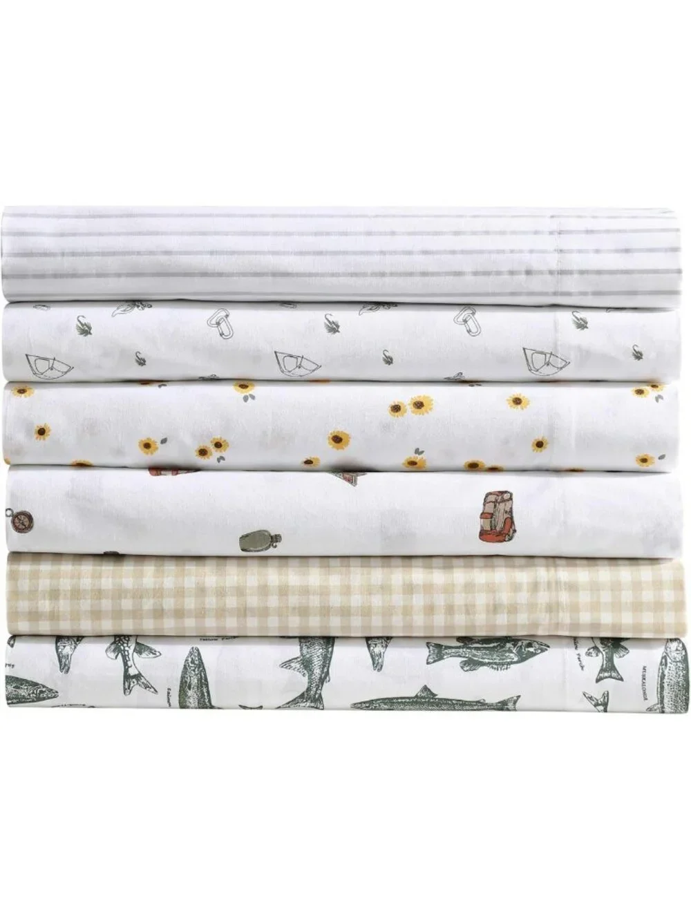 Full Size 100% Cotton Percale Sheet Set - Crisp, Breathable Bedding, Gingham